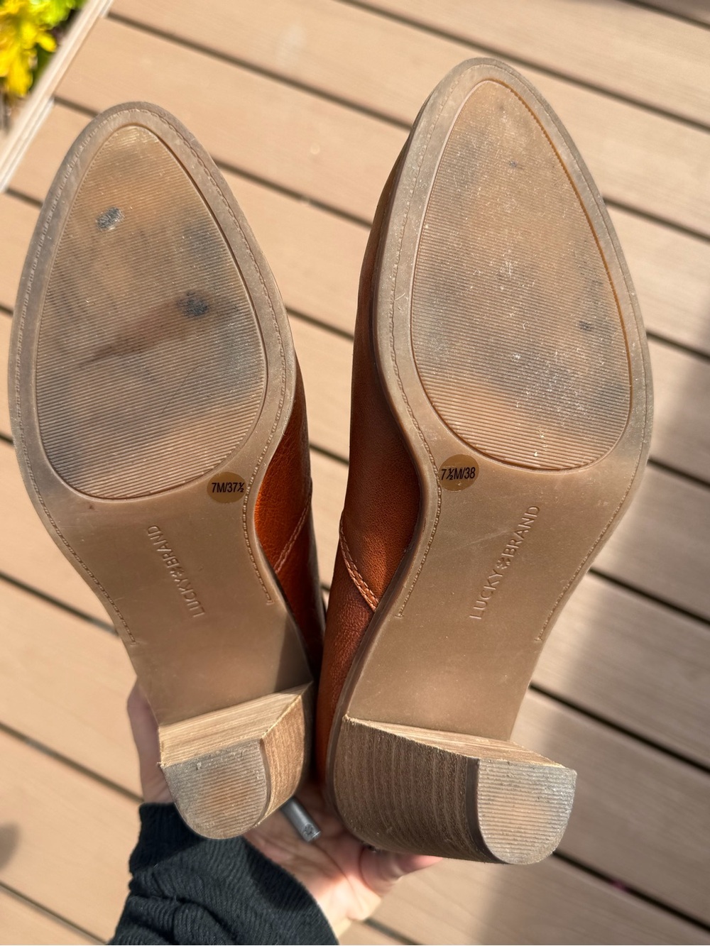 Lucky Brand Rust Leather Ankle Booties - Picture 5 of 5